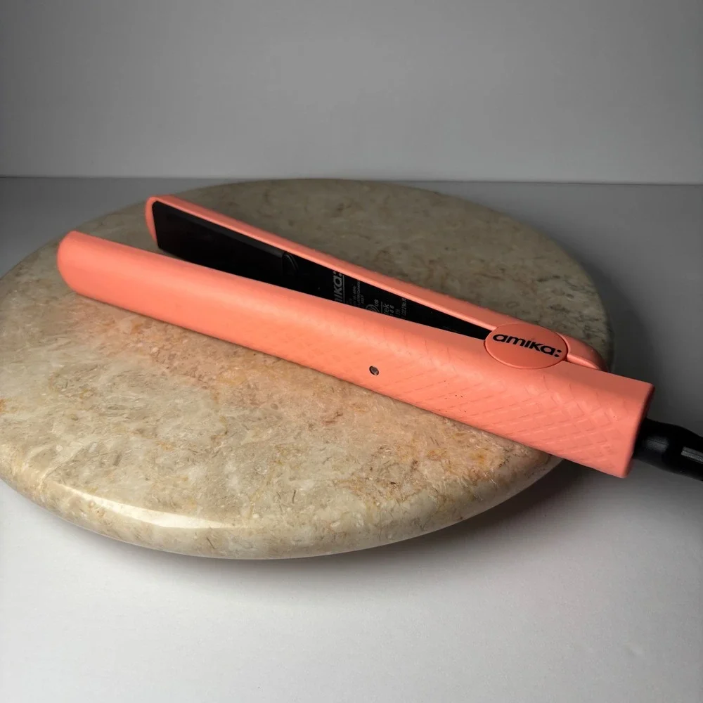 Amika Hair Straightener AM5570 Peach Coral Ceramic Flat‎ Iron 140-450F